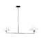 Z-Lite Leila Chandelier, 2-Light, 12 In.W x 62 In.L x 9.5 In.H, Matte Black/White Linen 744-62L-MB - alternate 4